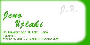 jeno ujlaki business card